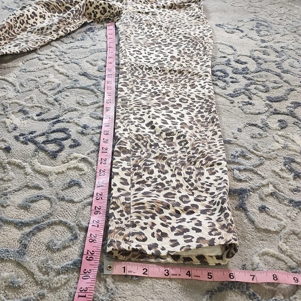 Vintage Guess Y2K Skinny Jeans Lowrise Leopard Print Pants